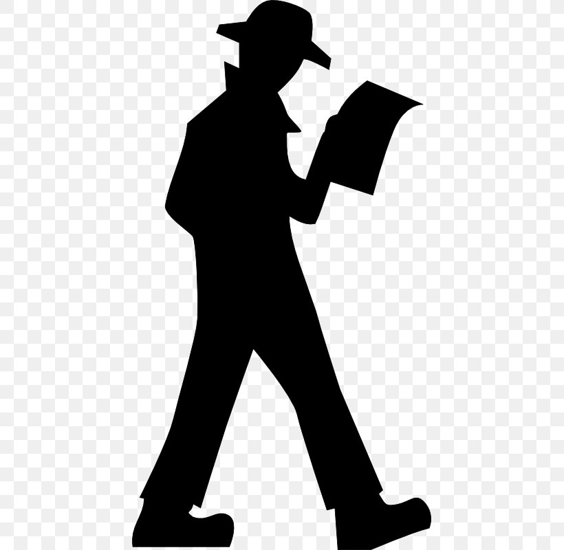 Silhouette Detective Clip Art, PNG, 435x800px, Silhouette, Black, Black And White, Detective, Espionage Download Free