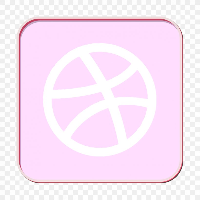 Dribbble Icon, PNG, 1238x1238px, Dribbble Icon, Logo, Magenta, Material Property, Pink Download Free