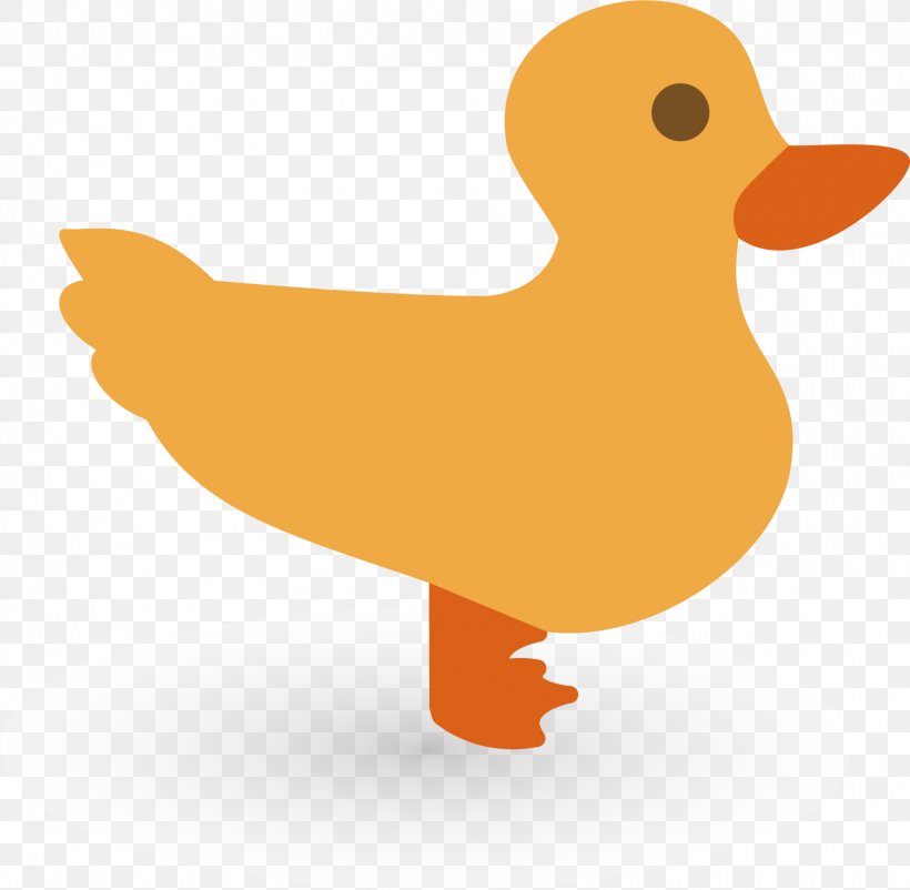 Duck Cartoon Euclidean Vector Yellow Illustration, PNG, 1623x1588px, Duck, Anseriformes, Beak, Bird, Cartoon Download Free