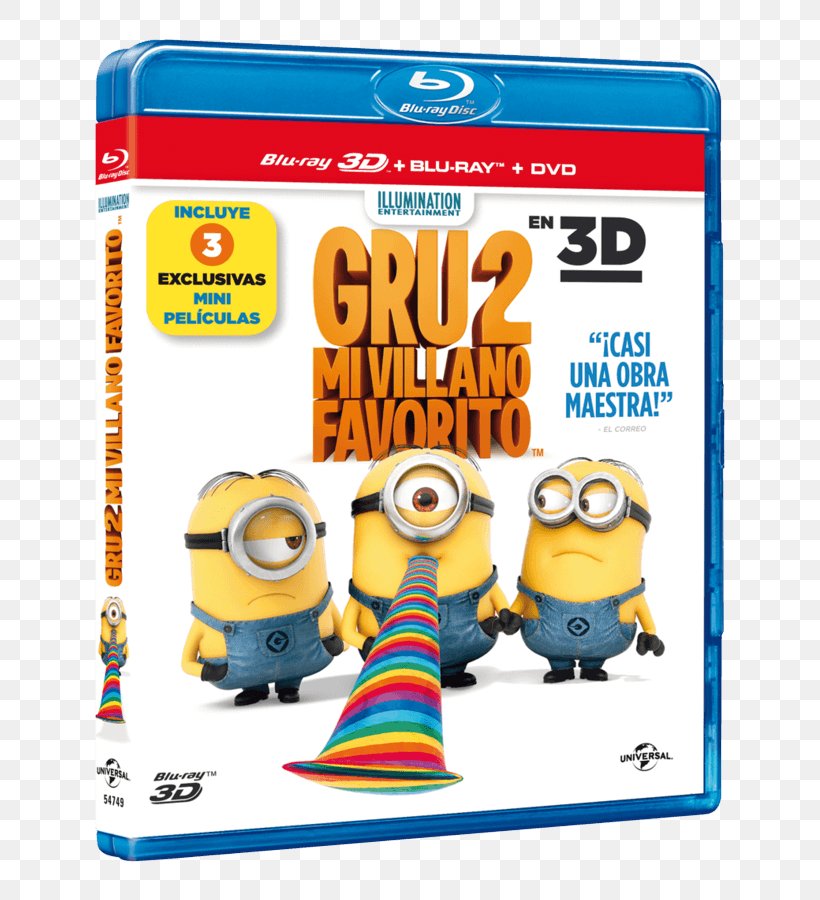 Blu-ray Disc 3D Film DVD Despicable Me, PNG, 707x900px, 3d Film, Bluray Disc, Animated Film, Despicable Me, Despicable Me 2 Download Free