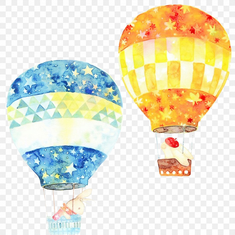 Hot-air Balloon, PNG, 3000x3000px, Watercolor, Atmosphere Of Earth, Balloon, Hotair Balloon, Paint Download Free