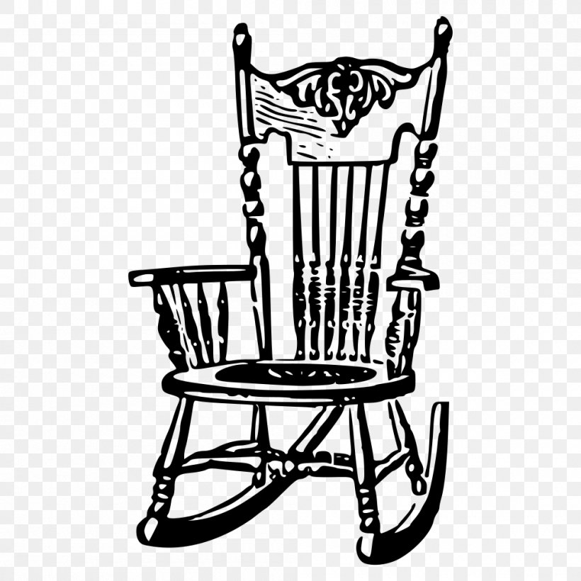 Rocking Chairs Furniture, PNG, 1000x1000px, Chair, Bar, Black And White, Couch, Dining Room Download Free