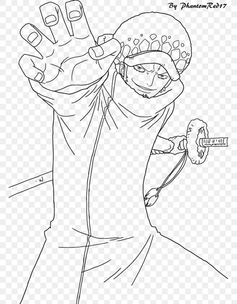 Trafalgar D. Water Law Line Art Monkey D. Luffy Roronoa Zoro Drawing, PNG, 759x1054px, Watercolor, Cartoon, Flower, Frame, Heart Download Free