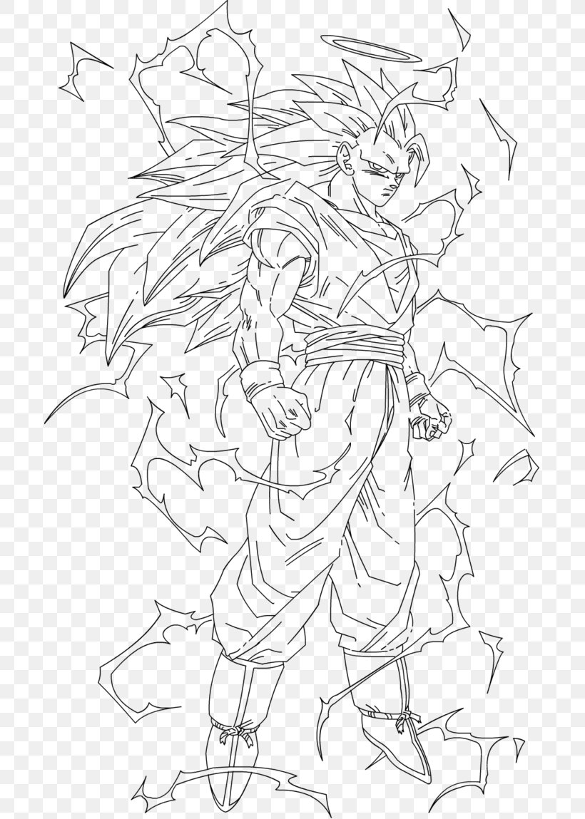 Goku Gohan Majin Buu Vegeta Line Art, PNG, 695x1149px, Goku, Art, Artwork, Black And White, Costume Design Download Free