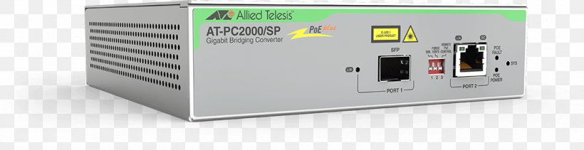 Fiber Media Converter Small Form-factor Pluggable Transceiver Optical Fiber AT-PC2000/SP-90 Allied Telesis 1000T POE+ TO 1000X SFP Media Converter TAA, PNG, 1053x272px, Fiber Media Converter, Allied Telesis, Computer Component, Electronic Device, Electronics Accessory Download Free