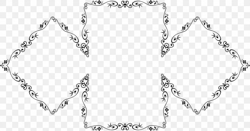Picture Frames Decorative Arts Clip Art, PNG, 2254x1184px, Picture Frames, Art, Black And White, Body Jewelry, Chain Download Free