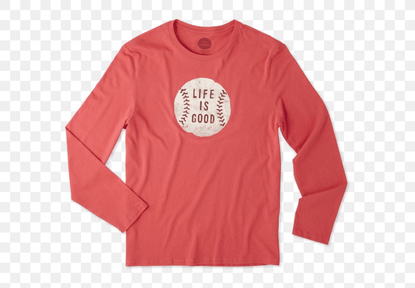 Long-sleeved T-shirt Long-sleeved T-shirt Life Is Good Company Printed T-shirt, PNG, 570x570px, Sleeve, Active Shirt, Baseball, Bluza, Brand Download Free
