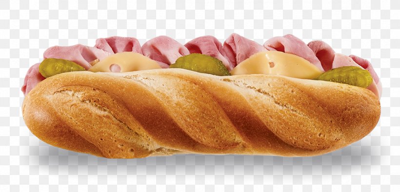 Baguette Ham Hot Dog Bun Delicatessen, PNG, 1181x569px, Baguette, American Food, Baked Goods, Bread, Bun Download Free