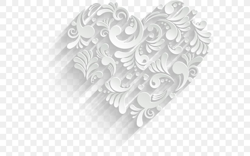 Heart Shape Valentines Day Illustration, PNG, 571x513px, Heart, Abstract Art, Black And White, Geometric Shape, Greeting Card Download Free