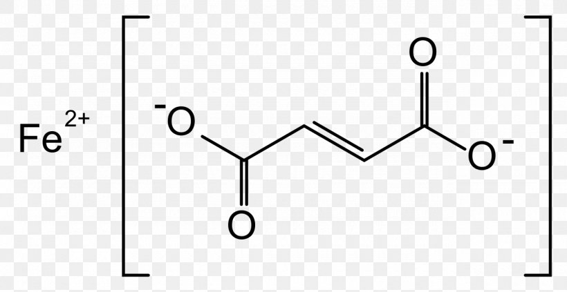 Iron(II) Fumarate Fumaric Acid Iron(II) Oxide Ferrous, PNG, 1280x661px, Ironii Fumarate, Area, Atom, Auto Part, Black And White Download Free