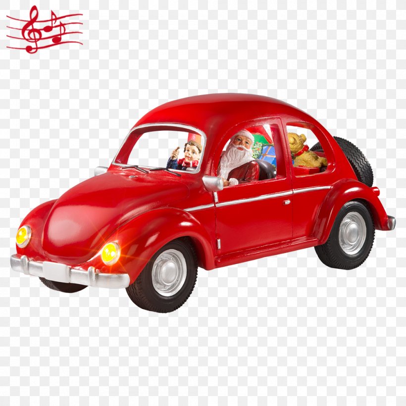 Volkswagen Beetle Car Santa Claus Christmas, PNG, 1000x1000px, Volkswagen Beetle, Automotive Design, Automotive Exterior, Brand, Car Download Free