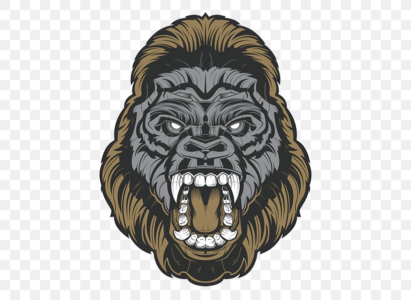 Gorilla Primate FaZe Apex ItsMagicHere FaZe Clan, PNG, 600x600px, Gorilla, Ape, Carnivoran, Cartoon, Facial Hair Download Free