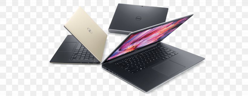 Laptop Dell XPS Kaby Lake Ultrabook, PNG, 3799x1470px, Laptop, Brand, Central Processing Unit, Computer Monitors, Dell Download Free