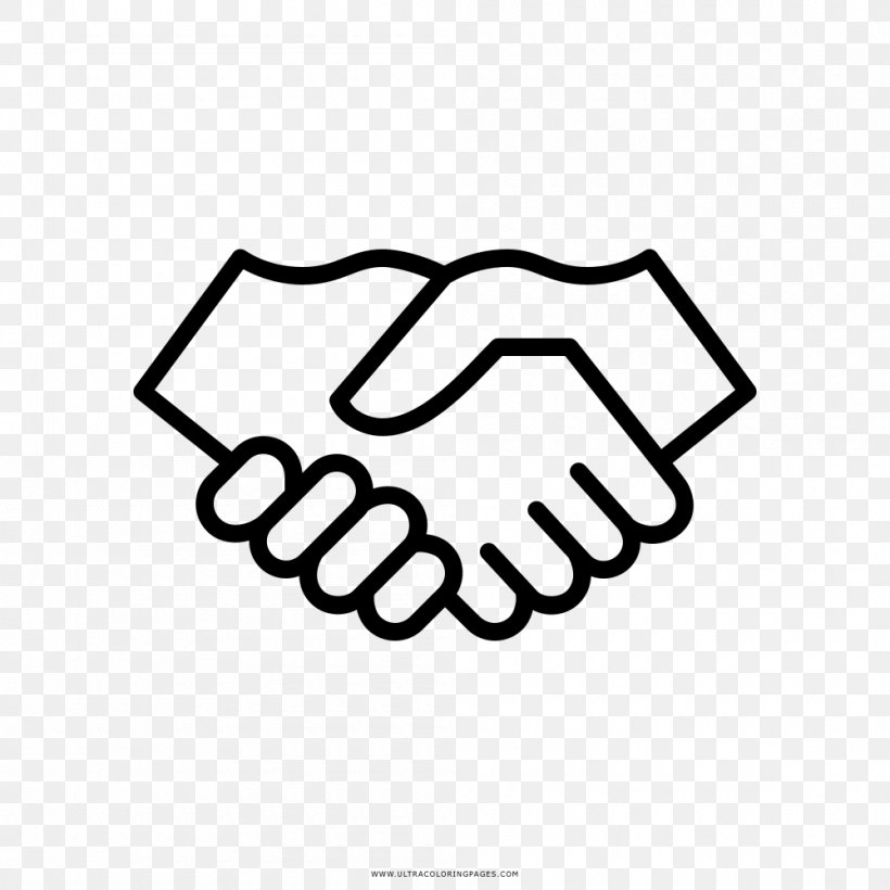 Handshake, PNG, 1000x1000px, Handshake, Area, Black, Black And White, Brand Download Free