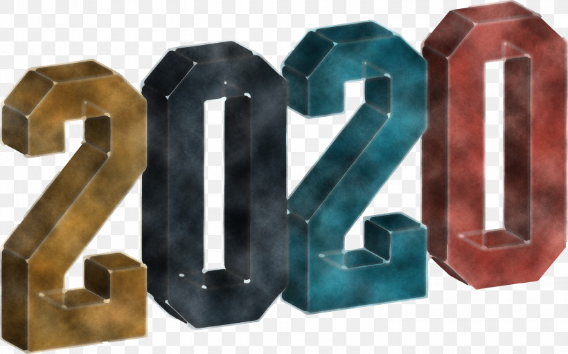 Happy New Year 2020 New Years 2020 2020, PNG, 3000x1875px, 2020, Happy New Year 2020, Metal, New Years 2020, Number Download Free