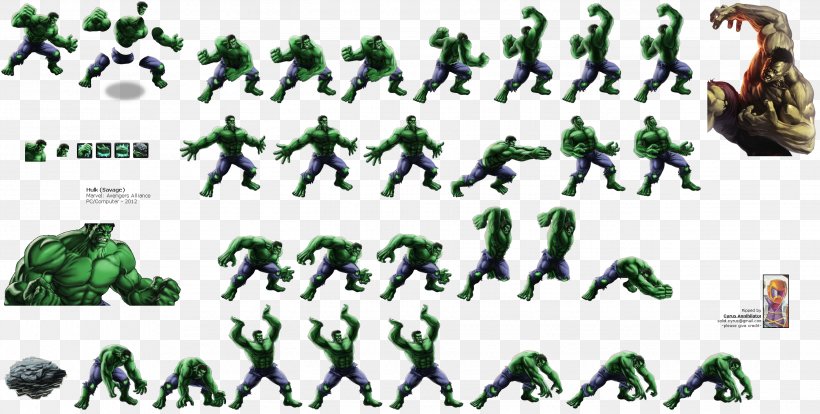 The Incredible Hulk Marvel: Avengers Alliance Sprite Carol Danvers, PNG, 2685x1357px, Hulk, Abomination, Animal Figure, Carol Danvers, Fictional Character Download Free