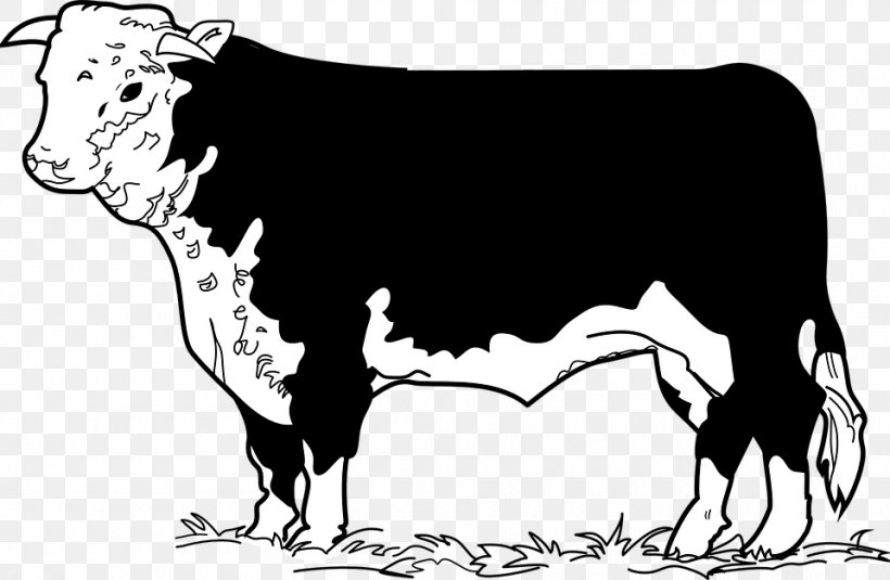 Jersey Cattle Holstein Friesian Cattle T-shirt Sound Clip Art, PNG, 960x627px, Jersey Cattle, Art, Black, Black And White, Bull Download Free