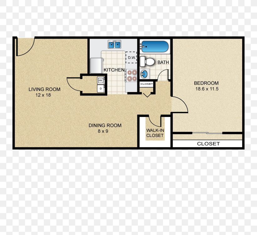 Meadowbrook Apartments Fenwick Floor Plan Renting House, PNG, 750x750px, Floor Plan, Apartment, Area, Bedroom, Diagram Download Free