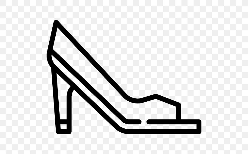 Peep-toe Shoe High-heeled Shoe, PNG, 512x512px, Peeptoe Shoe, Area, Black, Black And White, Boot Download Free