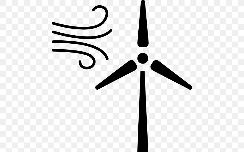 Wind Farm Wind Power Energy, PNG, 512x512px, Wind Farm, Artwork, Black And White, Energy, Mill Download Free