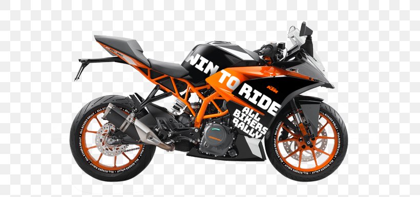 KTM RC 390 FIM Supersport 300 World Championship Motorcycle Sport Bike, PNG, 768x384px, Ktm, Automotive Exterior, Automotive Wheel System, Cycle World, Hardware Download Free