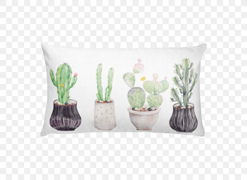 Throw Pillows Cushion Succulent Plant Cactaceae, PNG, 600x600px, Pillow, Bed, Cactaceae, Ceramic, Cushion Download Free