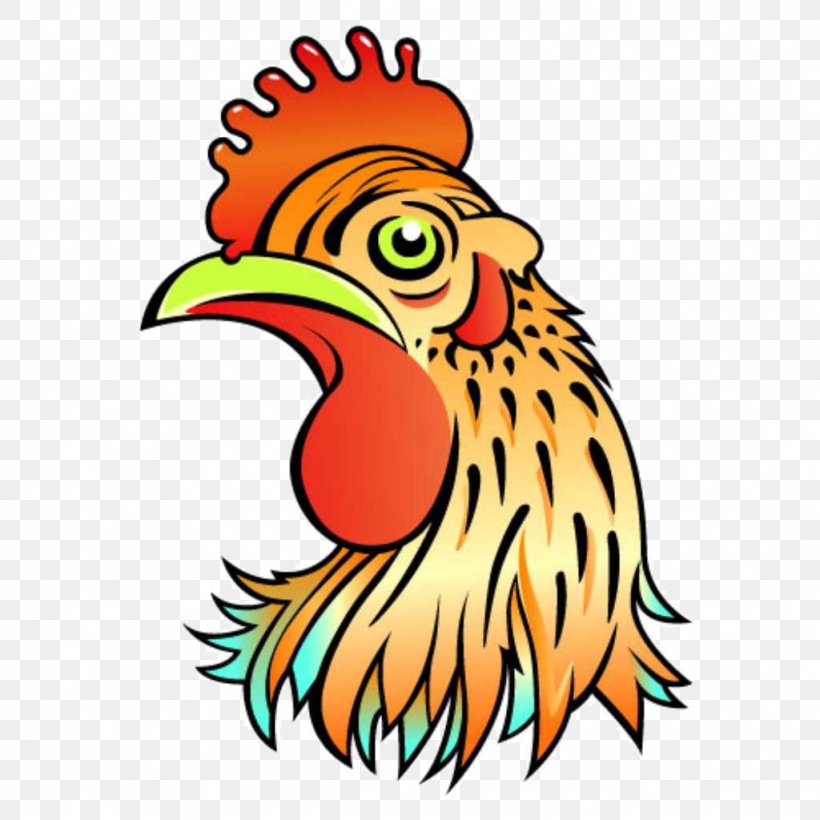 Chicken Rooster Cartoon Clip Art, PNG, 1024x1024px, Chicken, Art, Beak, Bird, Cartoon Download Free