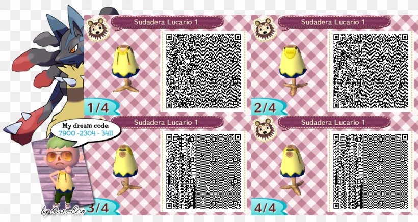 Animal Crossing: New Leaf QR Code Splatoon Pokémon X And Y, PNG, 1000x532px, Animal Crossing New Leaf, Animal Crossing, Code, Computer Software, Lucario Download Free