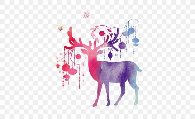Christmas Poster Wallpaper, PNG, 500x500px, Christmas, Antler, Art, Color, Color Triangle Download Free
