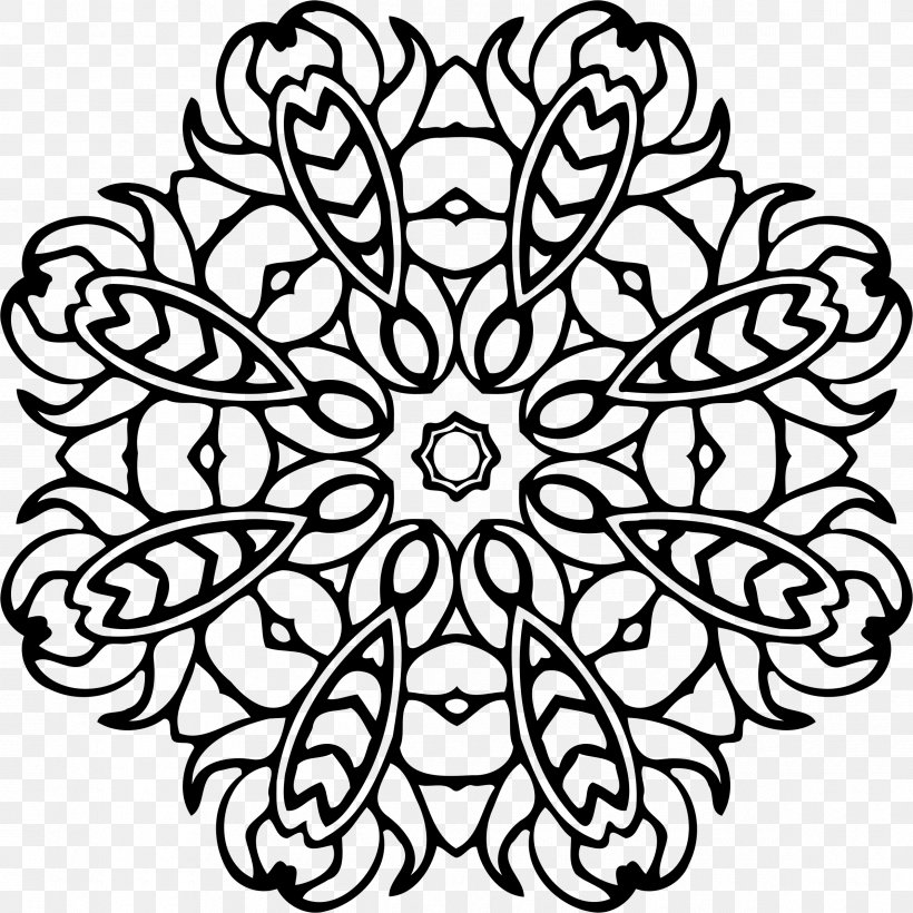 Drawing Mandala Coloring Book, PNG, 2390x2390px, Drawing, Anskuelsestavle, Aprender A Dibujar, Black And White, Child Download Free