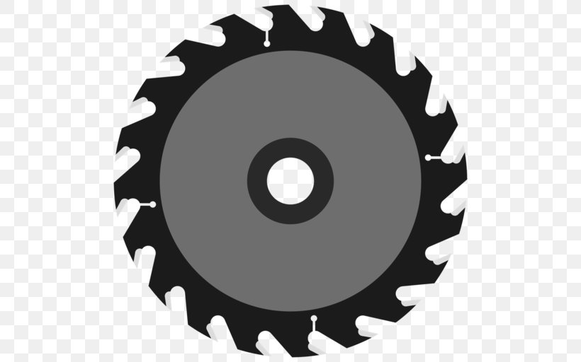 Circular Saw Blade Cutting Chainsaw, PNG, 512x512px, Saw, Automotive Tire, Black And White, Blade, Building Download Free
