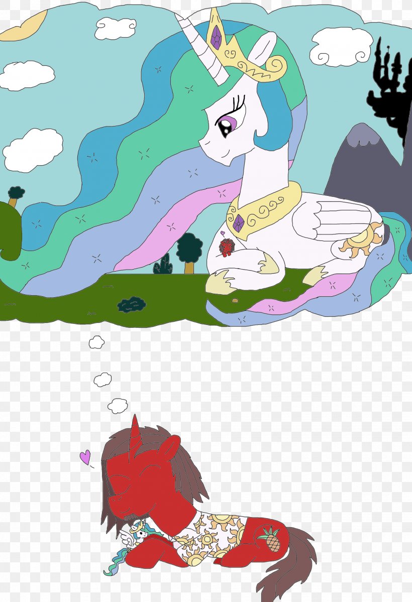 Princess Celestia DeviantArt Princess Luna Pony, PNG, 2033x2975px, Watercolor, Cartoon, Flower, Frame, Heart Download Free
