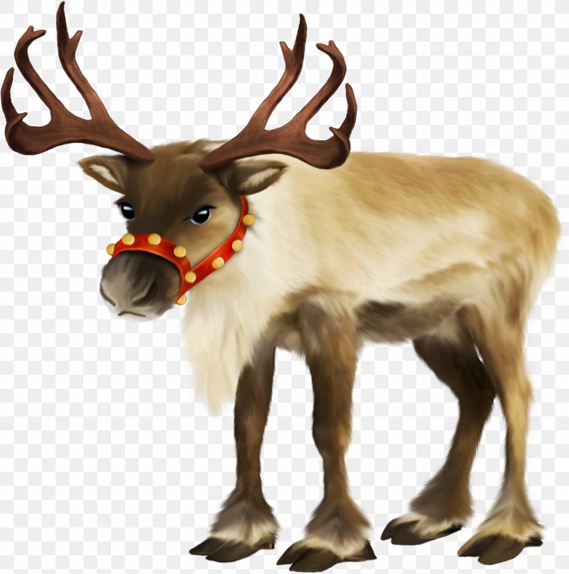 Santa Claus Reindeer Sled Clip Art, PNG, 2189x2209px, Santa Claus, Animal Figure, Antler, Cattle Like Mammal, Christmas Download Free