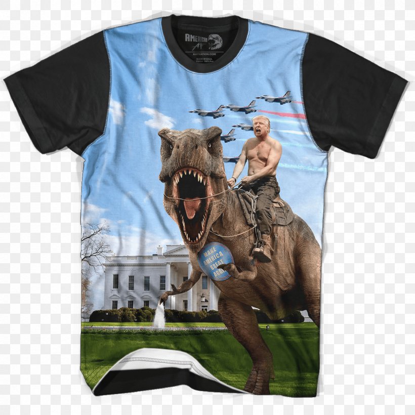 T-shirt Tyrannosaurus Hoodie Bald Eagle, PNG, 1200x1200px, Tshirt, Bald Eagle, Brand, Clothing, Donald Trump Download Free