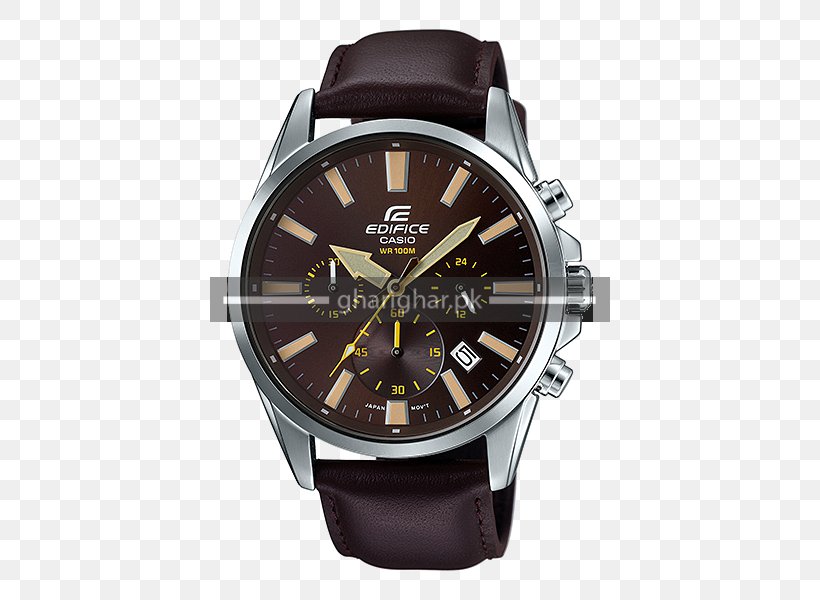 Casio Edifice Analog Watch Clock, PNG, 500x600px, Casio Edifice, Analog Watch, Brand, Brown, Casio Download Free