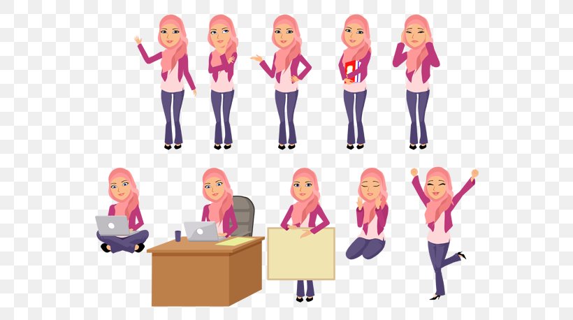 Character Animation Hijab, PNG, 679x458px, Character, Animation, Cartoon, Character Animation, Doll Download Free