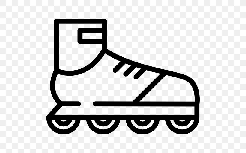 Roller Skates Roller Skating Clip Art, PNG, 512x512px, Roller Skates, Area, Black, Black And White, Footwear Download Free