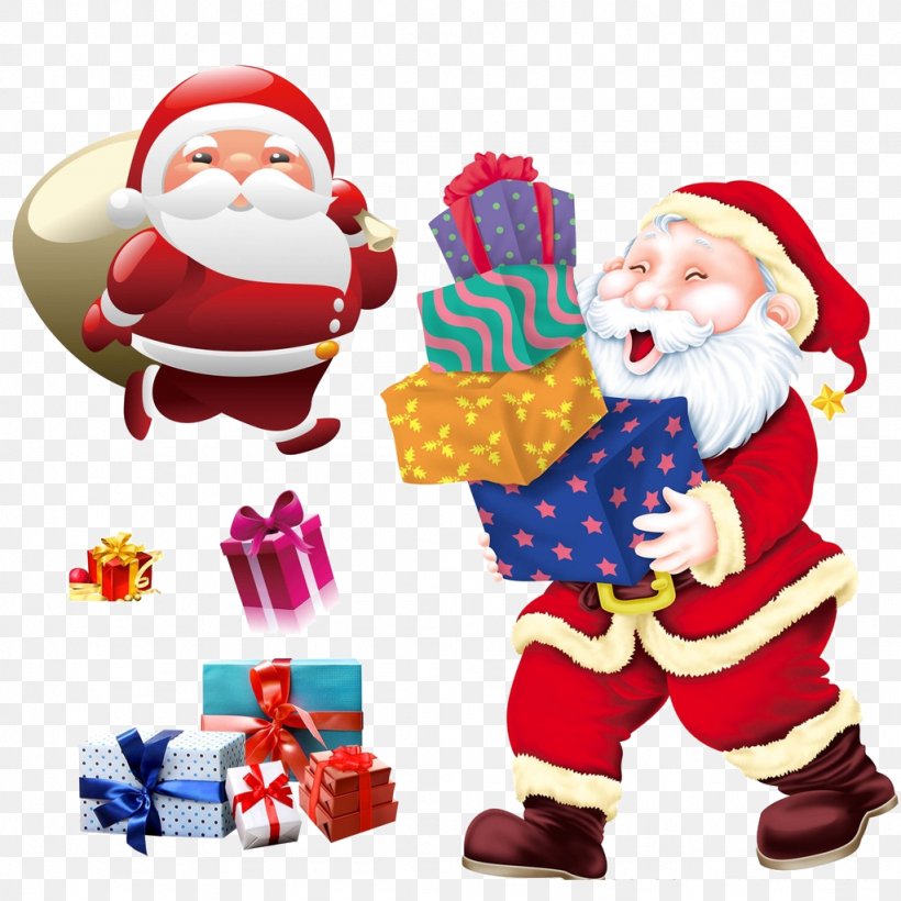 Santa Claus Christmas Gift, PNG, 1024x1024px, Santa Claus, Birthday, Christmas, Christmas Decoration, Christmas Ornament Download Free