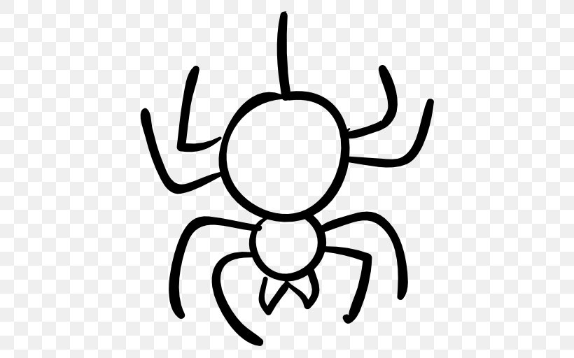 Spider, PNG, 512x512px, Spider, Arachnid, Artwork, Black And White, Drawing Download Free
