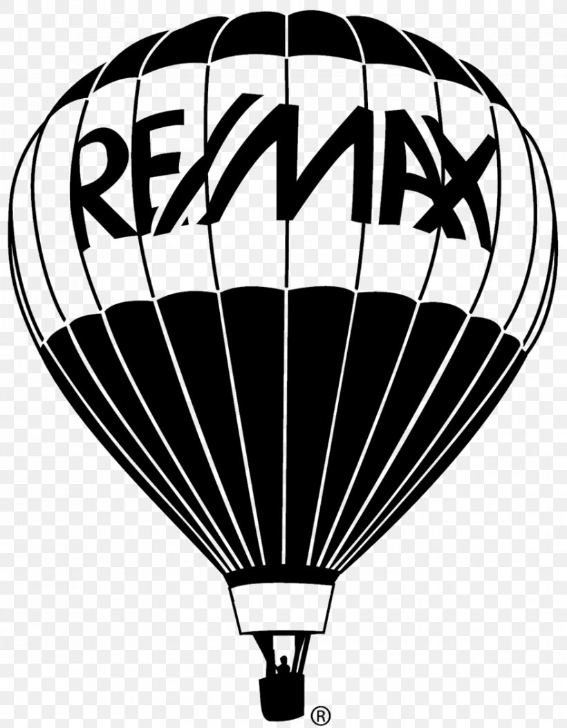 RE/MAX, LLC Real Estate Estate Agent The Gina Ziegler Group, PNG, 877x1127px, Remax Llc, Agenzia Immobiliare Remax Silver, Black And White, Estate Agent, Hot Air Balloon Download Free
