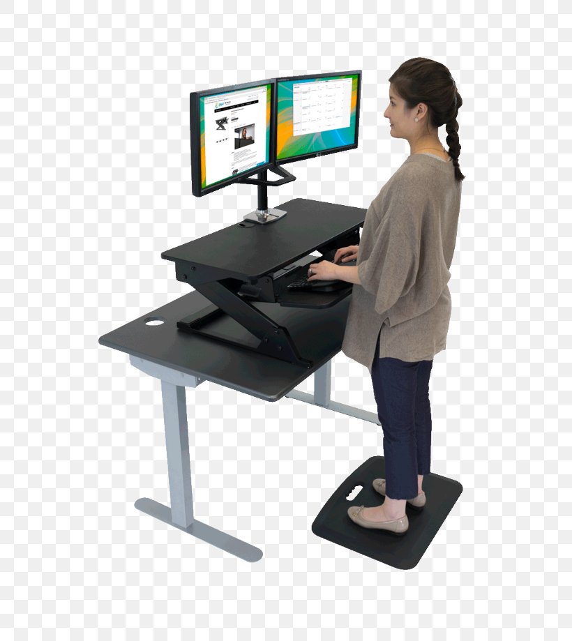 Standing Desk Standing Desk Table Personal Computer, PNG, 655x919px, Desk, Balance, Computer, Computer Monitor Accessory, Computer Monitors Download Free