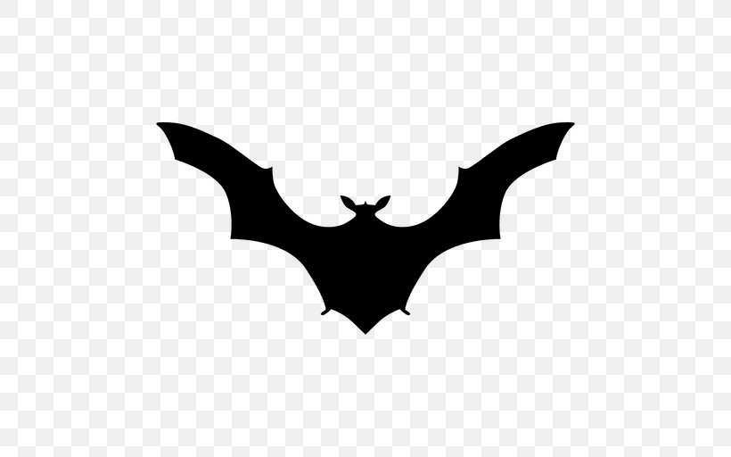 Bat Silhouette Clip Art, PNG, 512x512px, Bat, Aile, Black, Black And White, Drawing Download Free