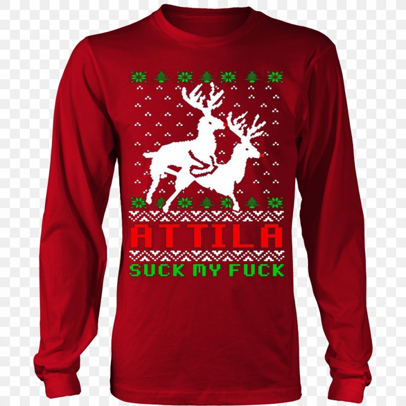 Long-sleeved T-shirt Hoodie, PNG, 1000x1000px, Tshirt, Active Shirt, Christmas, Christmas Jumper, Christmas Ornament Download Free