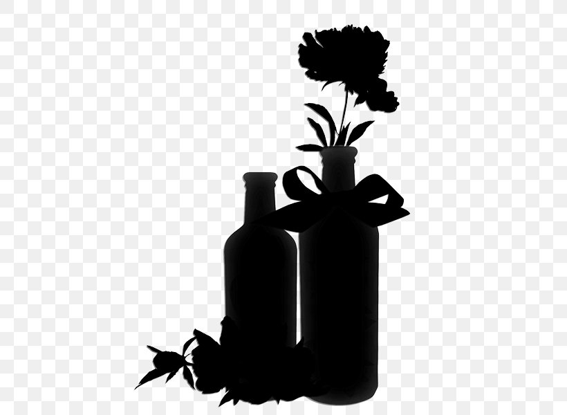 Wine Glass Bottle Flower Vase, PNG, 600x600px, Wine, Black, Blackandwhite, Bottle, Flower Download Free