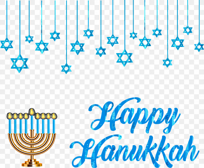 Hanukkah Happy Hanukkah, PNG, 2908x2404px, Hanukkah, Blue, Happy Hanukkah, Line, Logo Download Free