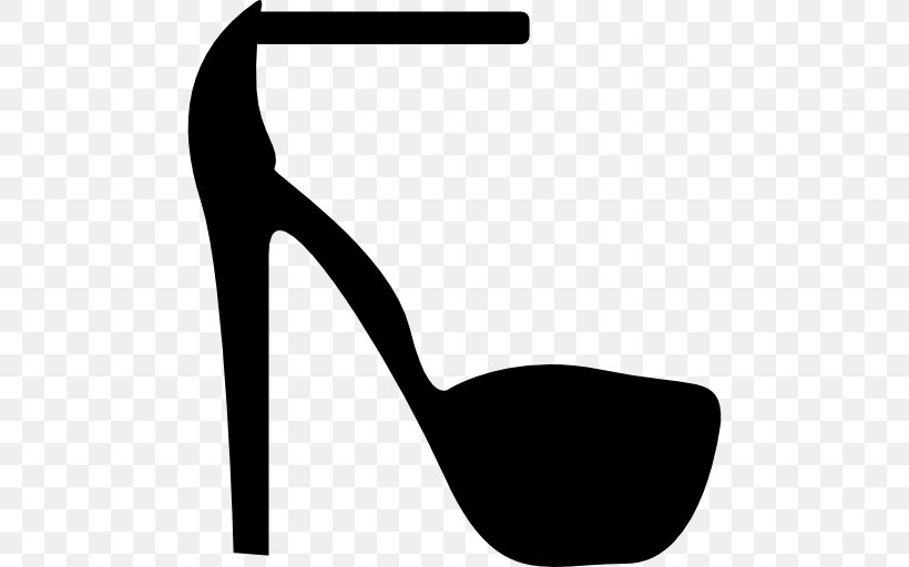 High-heeled Shoe Stiletto Heel, PNG, 512x512px, Shoe, Absatz, Area, Black, Black And White Download Free