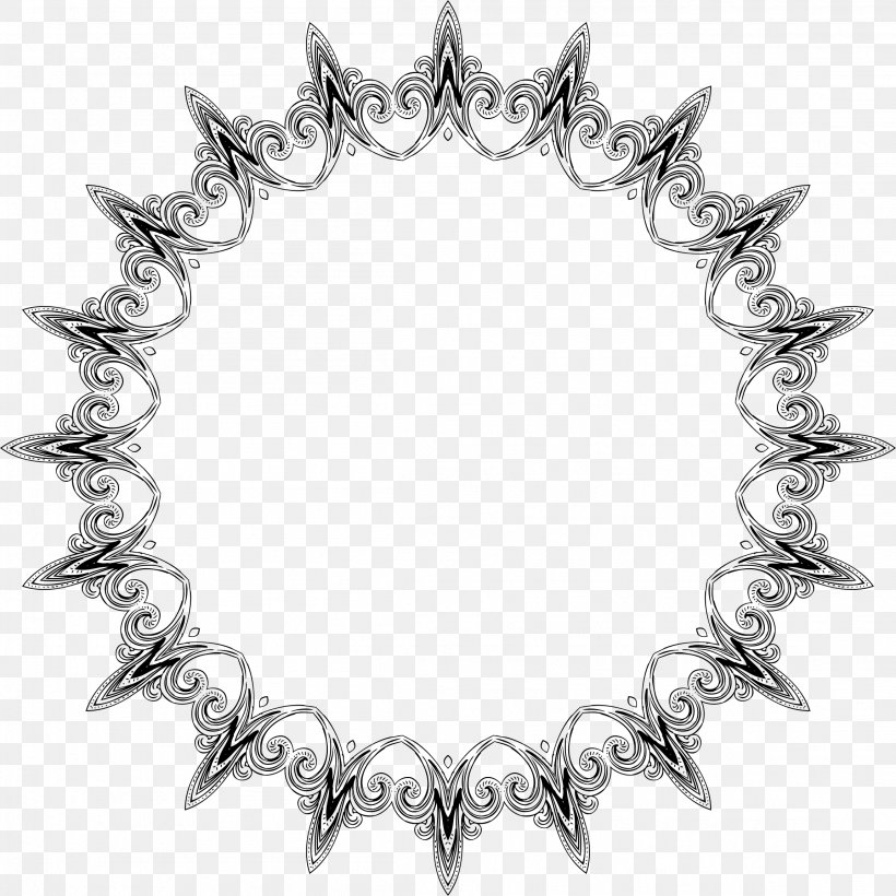 Drawing Decorative Arts Picture Frames, PNG, 2302x2302px, Drawing, Art, Black And White, Body Jewelry, Bracelet Download Free
