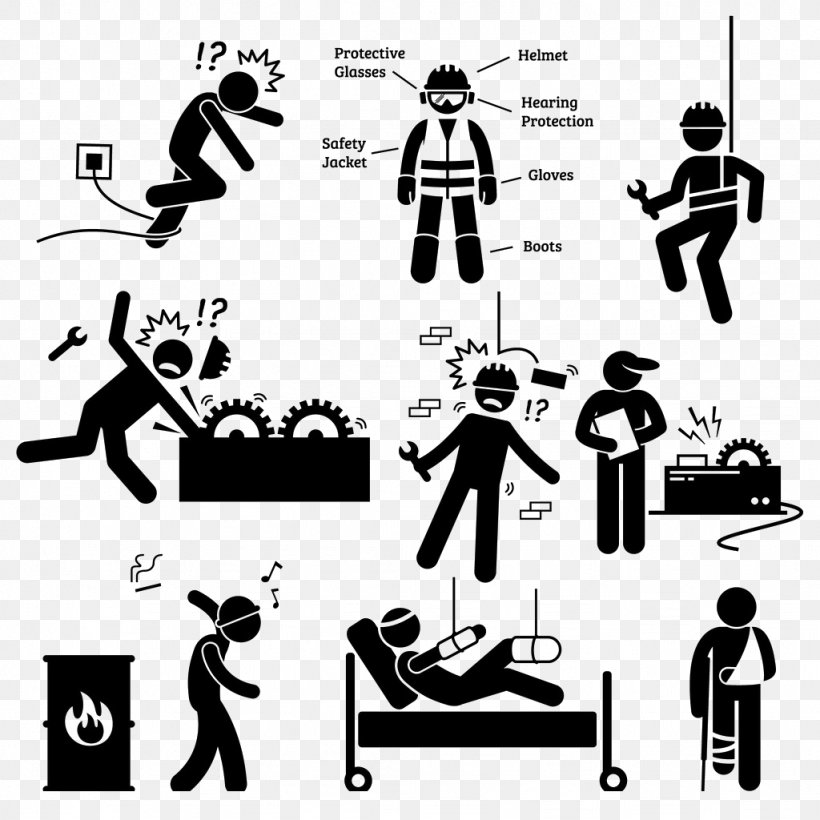 Stickman Safety Warning, PNG, 1024x1024px, Occupational Safety And Health, Black And White, Brand, Clip Art, Communication Download Free