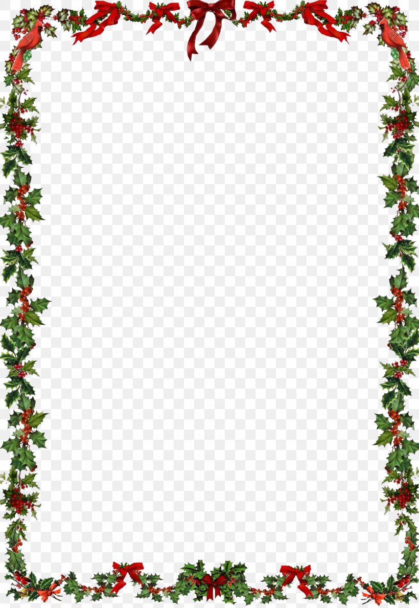 Christmas Ornament Santa Claus Clip Art, PNG, 900x1305px, Christmas, Aquifoliaceae, Aquifoliales, Area, Border Download Free