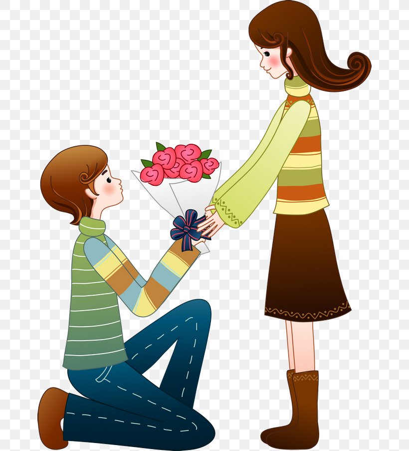Couple Clip Art, PNG, 670x903px, Watercolor, Cartoon, Flower, Frame, Heart Download Free